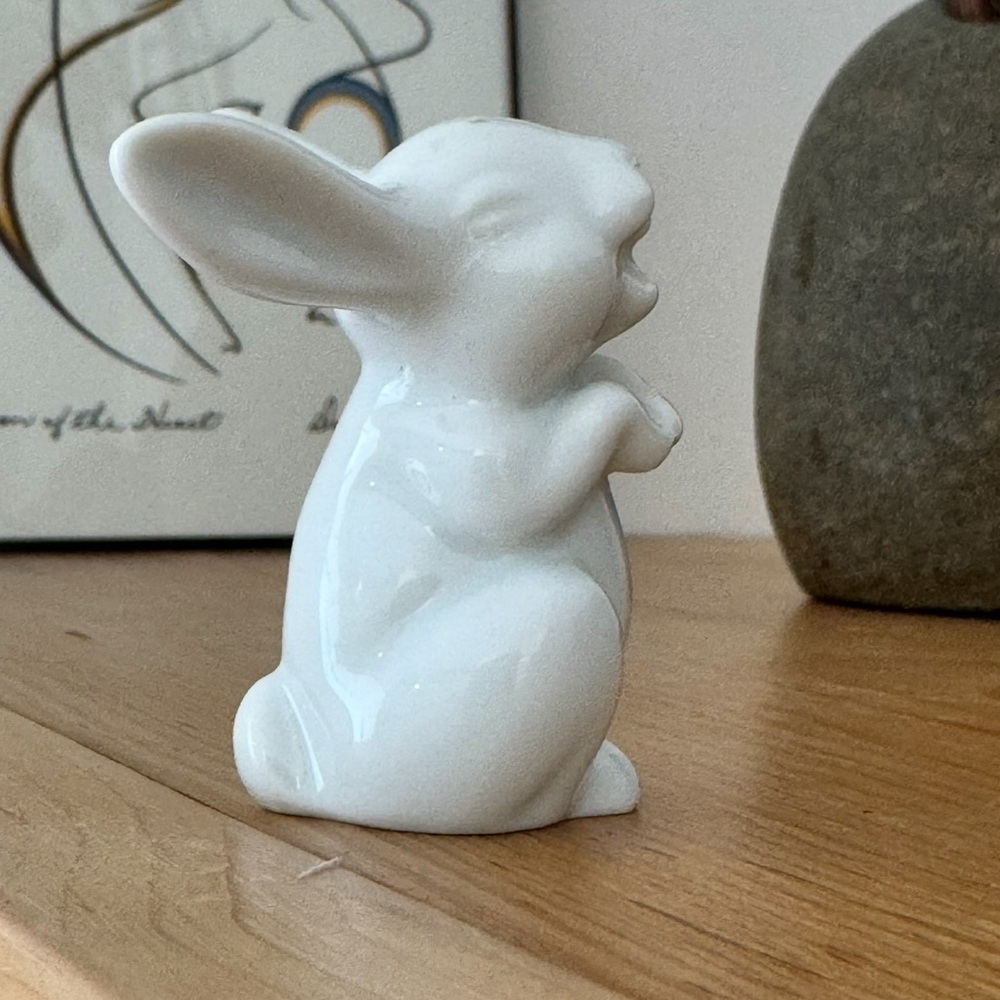 Vtg Classic Rose Rosenthal Germany Laughing Bunny